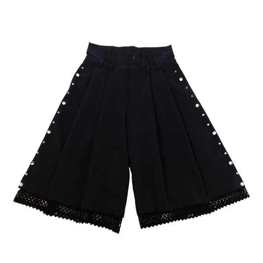 Double Belt Studded Shorts