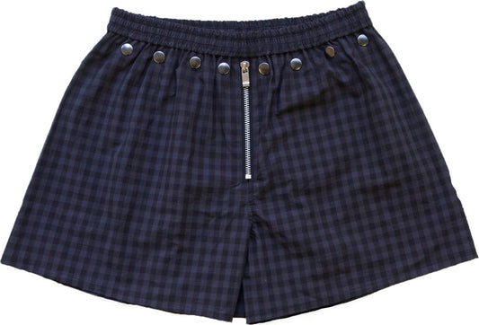 Front Zip Studded Trunks