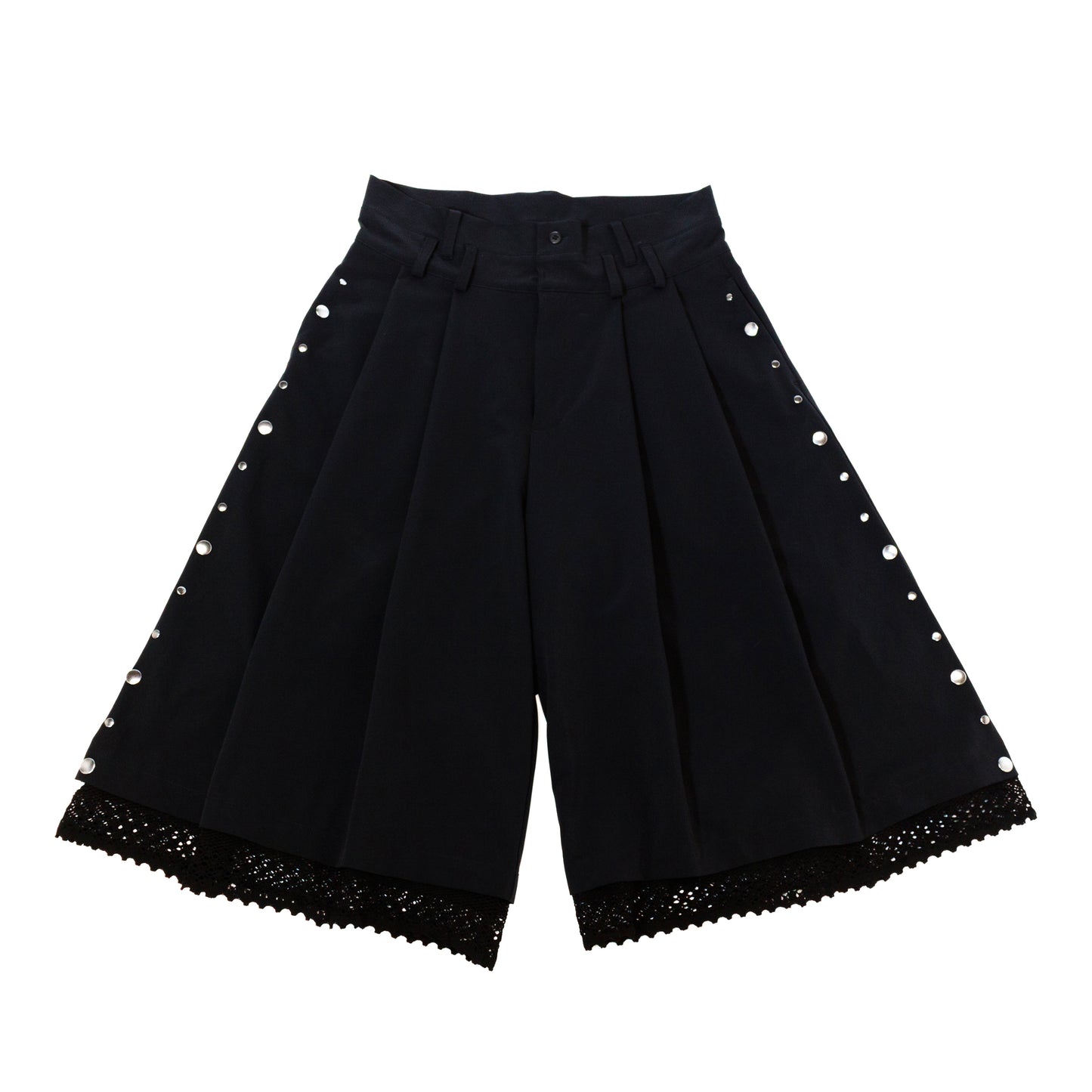 Double Belt Studded Shorts
