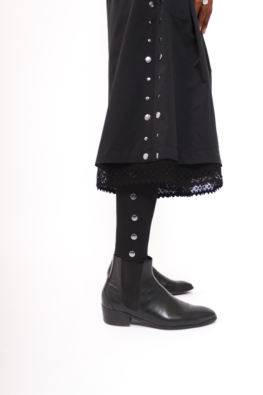 Double Belt Studded Shorts